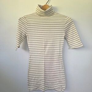 A New Day Women's‎ Short Sleeve Striped Turtleneck